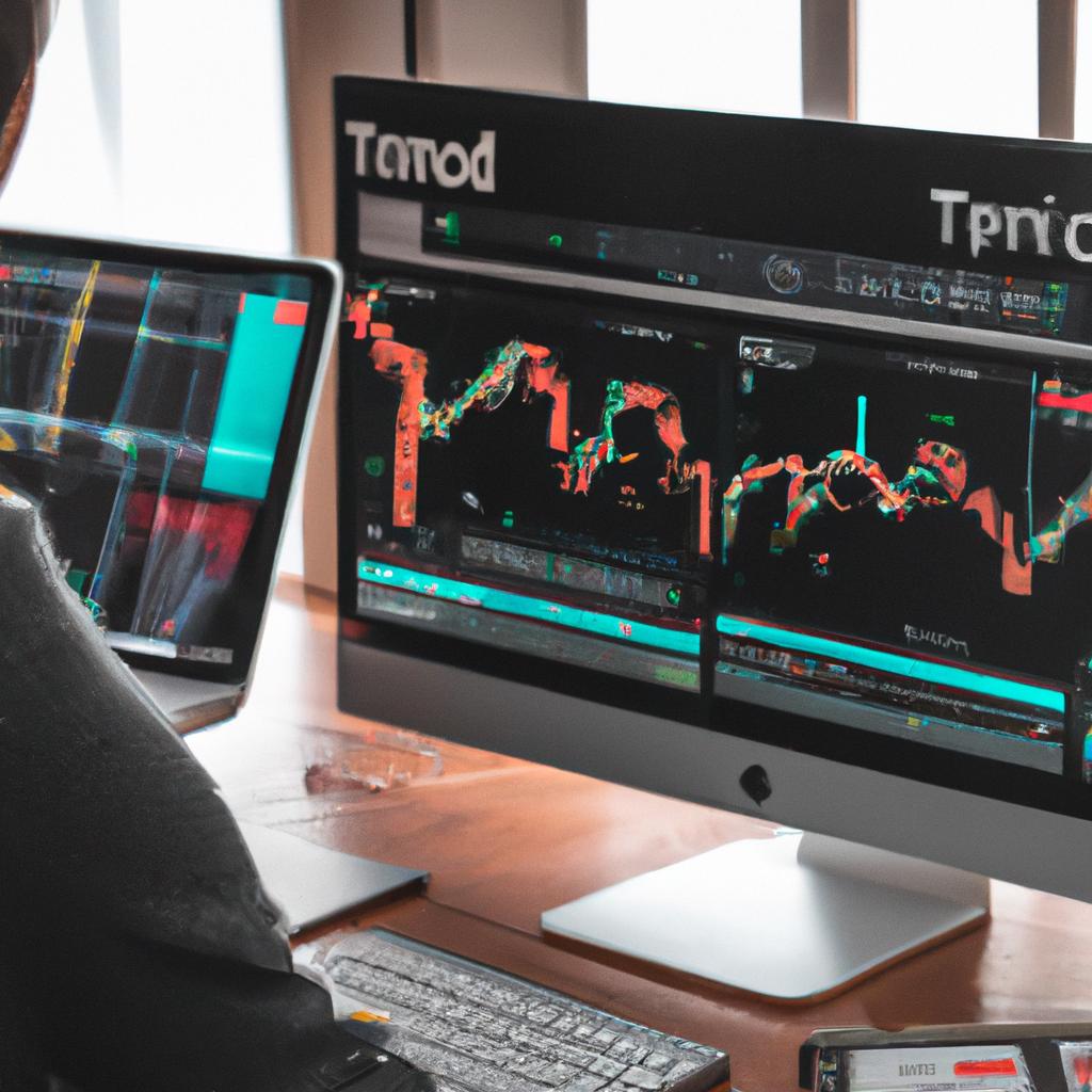 An experienced trader analyzing market trends and executing trades on a crypto OTC trading platform, leveraging advanced trading features.